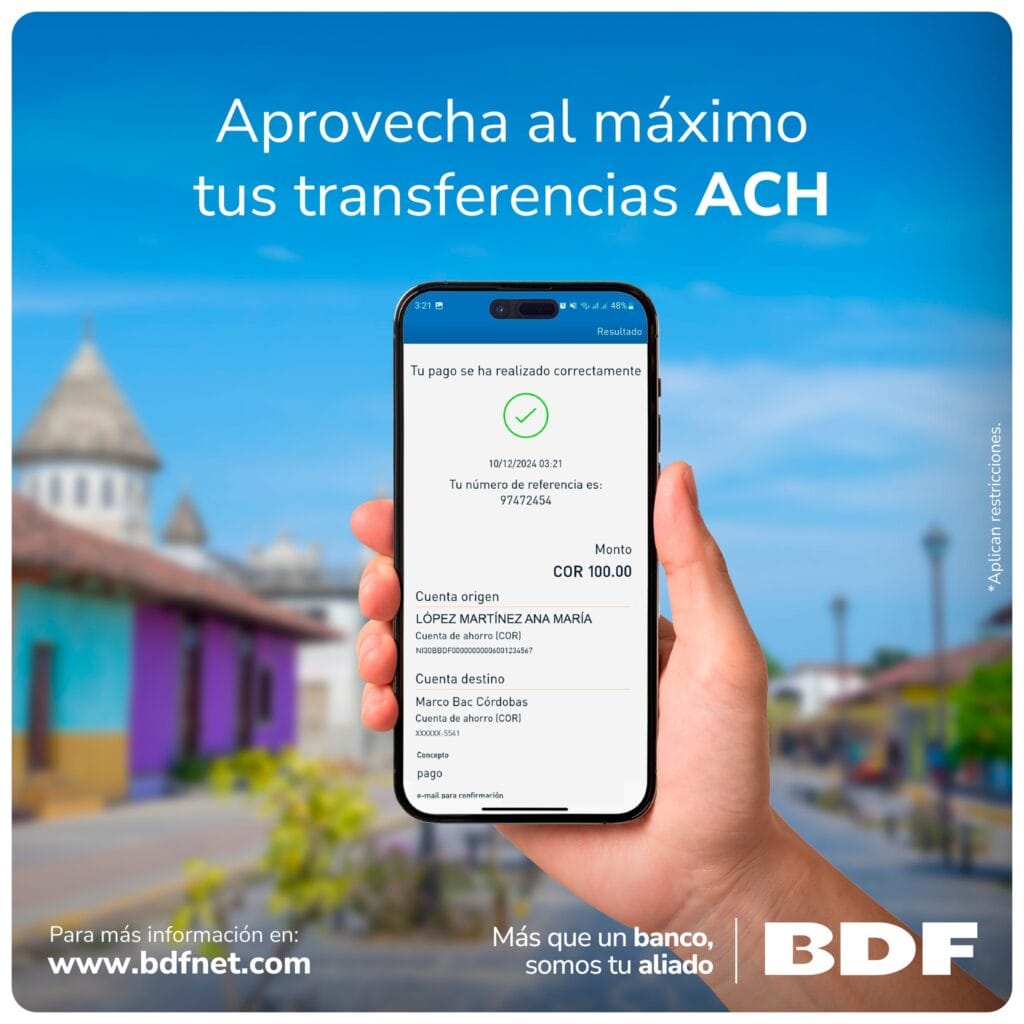 ACH Gratis con BDF